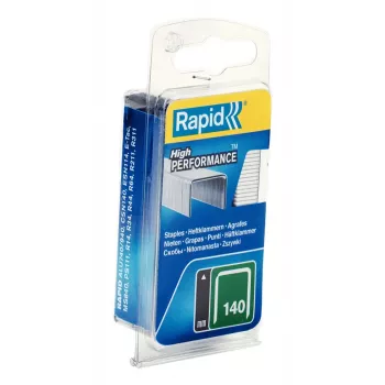 Rapid Punti a filo piatto tipo 140, lunghezza gamba 12 mm, acciaio zincato, confezione piccola, cartone con foro euro 40109516