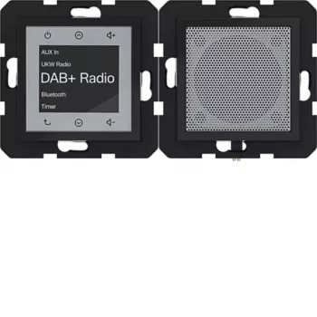 HAGER WAN6110BG Radio Touch UP DAB+ Altoparlante Bluetooth da incasso nero lucido