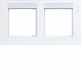 Hager Lumière Design A.8 Cornice coprifrutto orizzontale 2 moduli, bianco luce lucido WAD8202WG