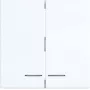 HAGER WAW2031WG Placca doppia con lente trasparente, bianco polare