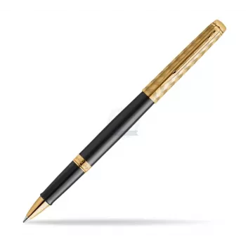 Waterman Hemisphere Penna rollerball - fine, nero lucido con finiture cromate, confezione regalo 2225136