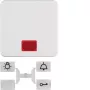 Hager WWW1336PW Bilanciere con 5 lenti per interruttore da incasso, IP44, bianco polare lucido