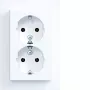 HAGER WAS2175WM Presa doppia con coperchio a ribalta, Berker A.1, bianco polare