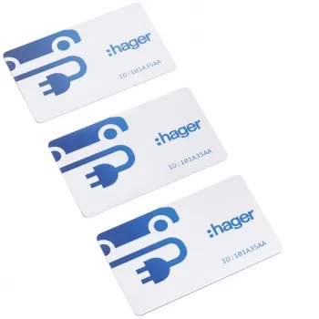 HAGER XVA410 schede RFID, confezione da 3, Mifare Classic 1K, 13,56 MHz, bianco