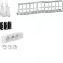 HAGER UM00M4 kit pannello multimediale con 3 prese Schuko e 12 connessioni RJ45, bianco