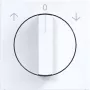 HAGER WAF1317WG placca centrale per interruttore rotativo tapparella, bianco studio