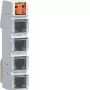 Hager LMN modulo bus con 4 connettori RJ12, alimentazione attiva, montaggio su guida DIN, larghezza 2 moduli ZZ12LMN04A
