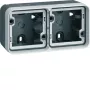 Hager LEF canale di installazione apparecchi base WNA672, grigio, 2000x60x70 mm