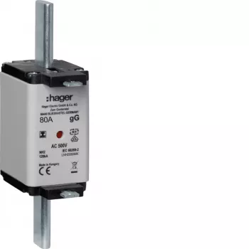 HAGER LNH2080MK fusibile NH 80A 500V gG misura 2C con indicatore