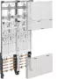 HAGER ZK3EN24 cablaggio universale Z quadro contatore completo, 4 posti contatore, BKE-I, larghezza 2 campi, 1050mm