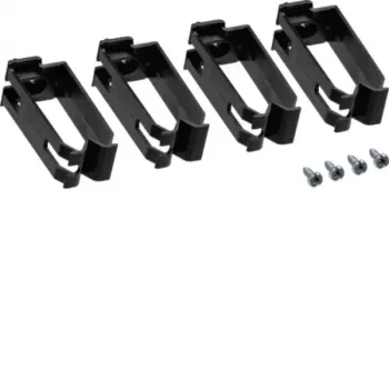 HAGER FZ913 Clip per canale portacavi tehalit.BA7/BA6/BA6S, confezione da 4, bianco puro