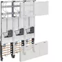 HAGER Quadro contatori completo ZL33W4N, trifase, 3 punti, 1050mm, 3 campi