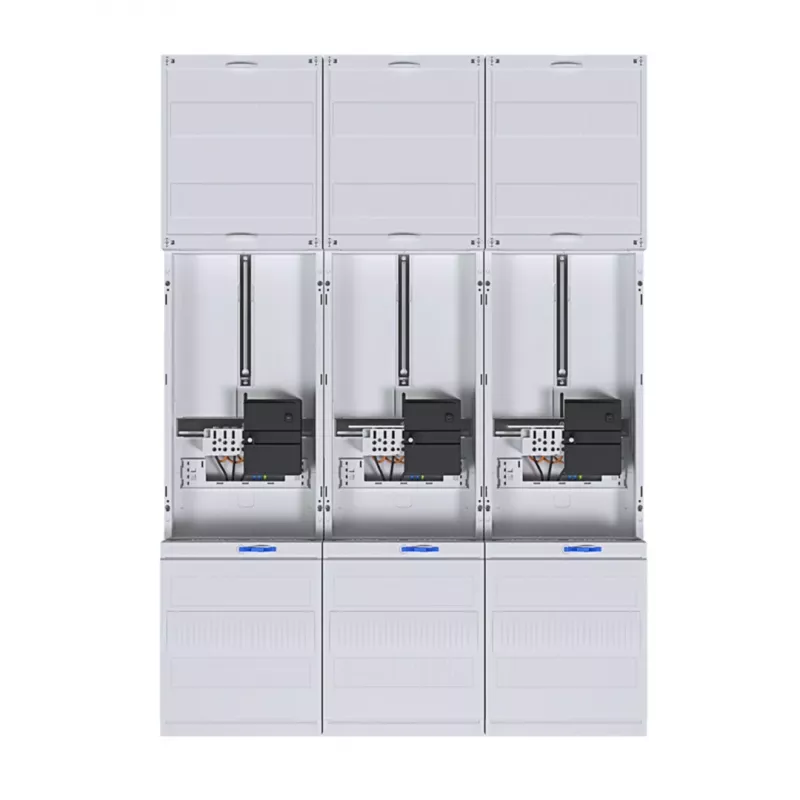 HAGER Quadro contatori completo ZL33W4N, trifase, 3 punti, 1050mm, 3 campi