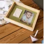Baby Art Pure Frame Set ricordo in legno per impronta mano o piede del bambino