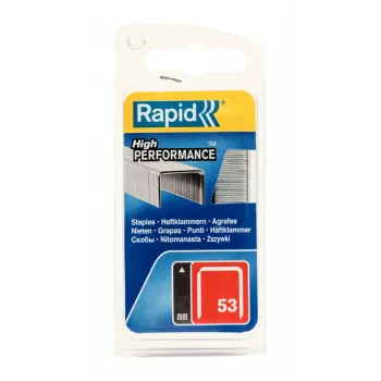 Rapid N. 53 Punti a filo sottile, gambo 12 mm, acciaio zincato, confezione da 2500 40109505