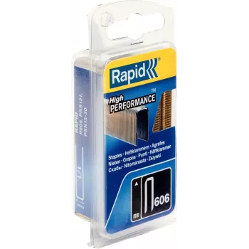 RAPID TOOLS punti stretti Tipo 606, 12 mm, confezione piccola, filo d'acciaio zincato, superficie rivestita in resina, 1 pezzo 40109527