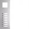 Hager RTQ108X placca frontale citofono, mono-audio, 8 pulsanti di chiamata, bianco