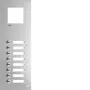 Hager RTQ108X placca frontale citofono, mono-audio, 8 pulsanti di chiamata, bianco