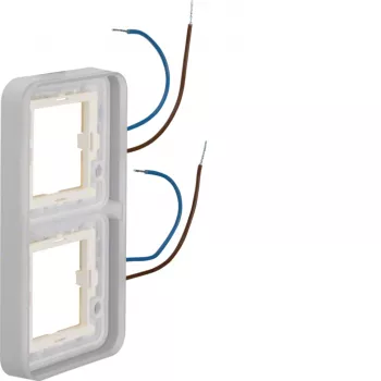 Hager WNA712 W.1 telaio 1 posto con illuminazione LED blu, 230V, bianco polare