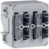 HAGER WNT302 sensore a pulsante KNX, 1 posto, 2 punti di commutazione, da incasso, bianco polare