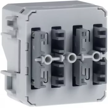 HAGER WNT302 sensore a pulsante KNX, 1 posto, 2 punti di commutazione, da incasso, bianco polare