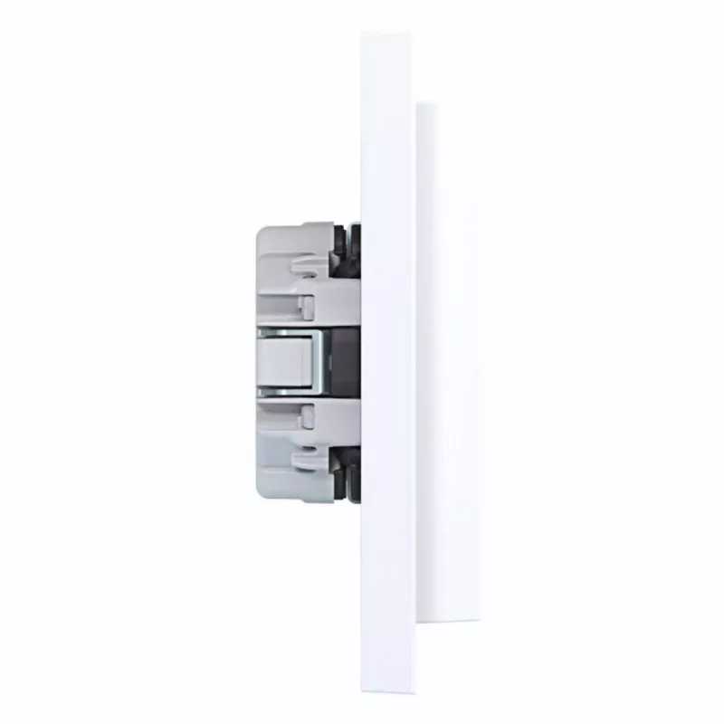 HAGER WAS2175WG presa doppia con placca, Schuko, da incasso, bianco polare