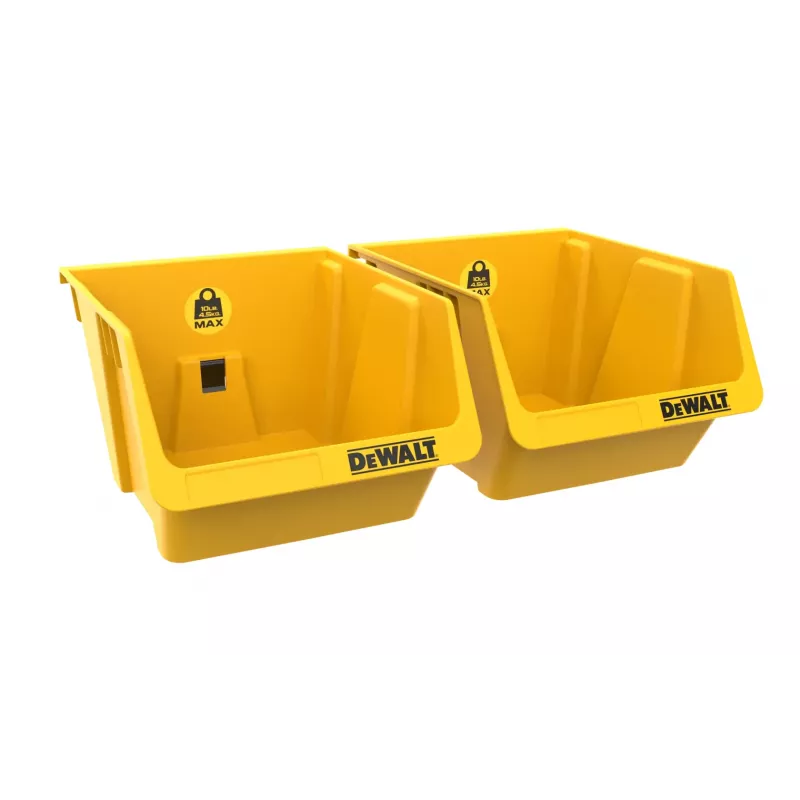 DEWALT DWST82813-1 TSTAK valigetta portautensili doppia – 2x contenitori impilabili in plastica da 14L, nero/giallo