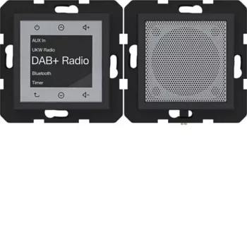 HAGER WAN6110BM radio touch da incasso DAB+ altoparlante Bluetooth, da incasso, nero