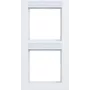 Hager A.1 cornice verticale 2 moduli, bianco luce opaco, WAD6203WM