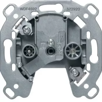 Hager WDF4592 presa antenna 2 moduli TV/FM, da incasso, bianco