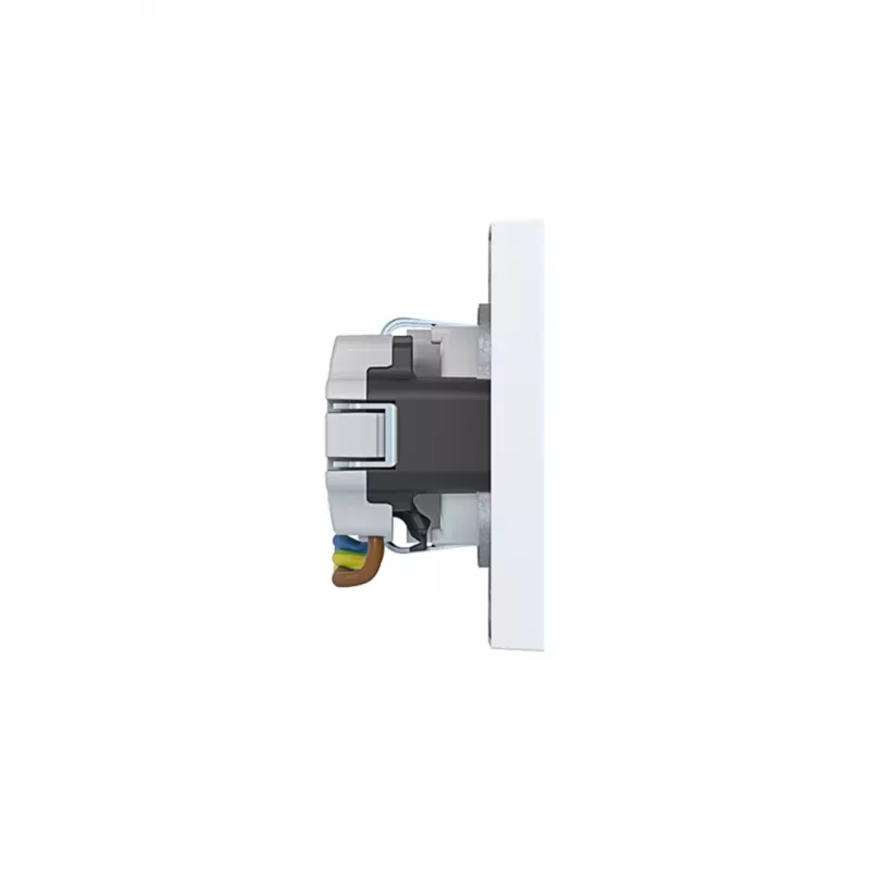HAGER WAS2123WM presa SCHUKO doppia con cornice A.1, bianco polare