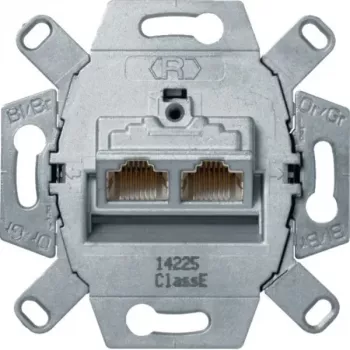 Hager WDF410866 presa di connessione UAE 8/8 poli schermata Cat.6A RJ45 presa dati