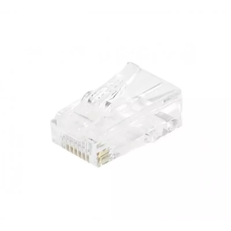 EXERTIS CONNECT connettore modulare RJ45 Cat. 6 UTP per cavo flessibile, trasparente, confezione da 10 920560