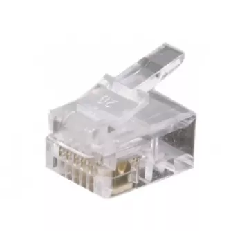 Exertis Connect connettore modulare RJ12 per cavo piatto, non schermato, 6P6C, confezione da 10 (920630)