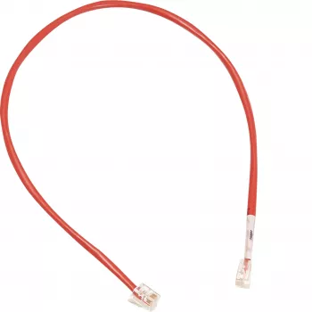 Hager cavo patch con 2 connettori RJ12 per modulo LMN, rosso, 1 m (ZZ12LMN100)