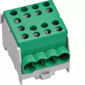 HAGER KH35E8 morsetto di derivazione linea principale 1 polo, 10-35 mm², 125 A, verde