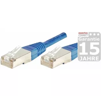 EXERTIS CONNECT cavo patch Cat5e F/UTP, RJ45, blu, 0,5 m 847164