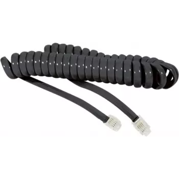 EXERTIS CONNECT cavo a spirale per cornetta telefonica, nero, lunghezza estesa 2,0 m 936650