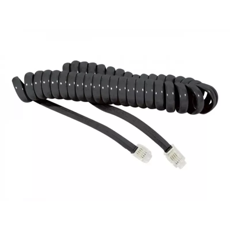 EXERTIS CONNECT cavo a spirale per cornetta telefonica, nero, lunghezza estesa 2,0 m 936650