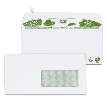 GPV ERAPure DL busta con finestra, 110 x 220 mm, autoadesiva, bianca, 1 pz. 3302