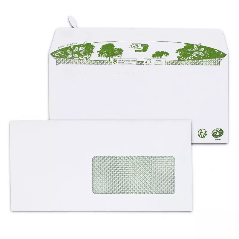 GPV ERAPure DL busta con finestra, 110 x 220 mm, autoadesiva, bianca, 1 pz. 3302