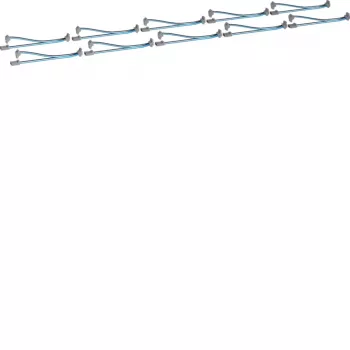 HAGER KU9S20YZ Cavo di collegamento KNX a Y, 1 connettore maschio su 2 connettori femmina, 20 cm, nero/blu, confezione da 10