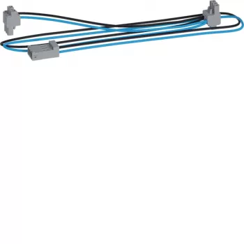 HAGER KU9S80YE Cavo KNX a Y, nero/blu, 1 connettore maschio su 2 connettori femmina, 0,8 m