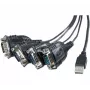 Exertis Connect Cavo adattatore da USB a seriale, connettore maschio USB-A su connettore maschio DB-9, 1,3 m, viti zigrinate, nero 040344