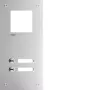 Hager RTQ102X Placca frontale per citofono, mono, 2 pulsanti di chiamata, alluminio