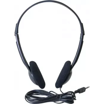 Exertis Connect Cuffia on-ear con microfono, jack 3,5 mm, nero (059204)
