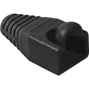 EXERTIS CONNECT Protezione antitorsione RJ45 per cavo tondo, nero, confezione da 10 253166