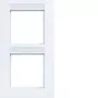 Hager Berker A.8 cornice verticale 2 posti, bianco polare lucido WAD8203WG