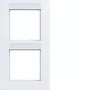 Hager A.8 cornice verticale 2 posti, bianco polare WAD8203WM