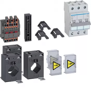 HAGER ZY2505LM set trasformatore di corrente 250/5 A, classe 1, 2,5 VA